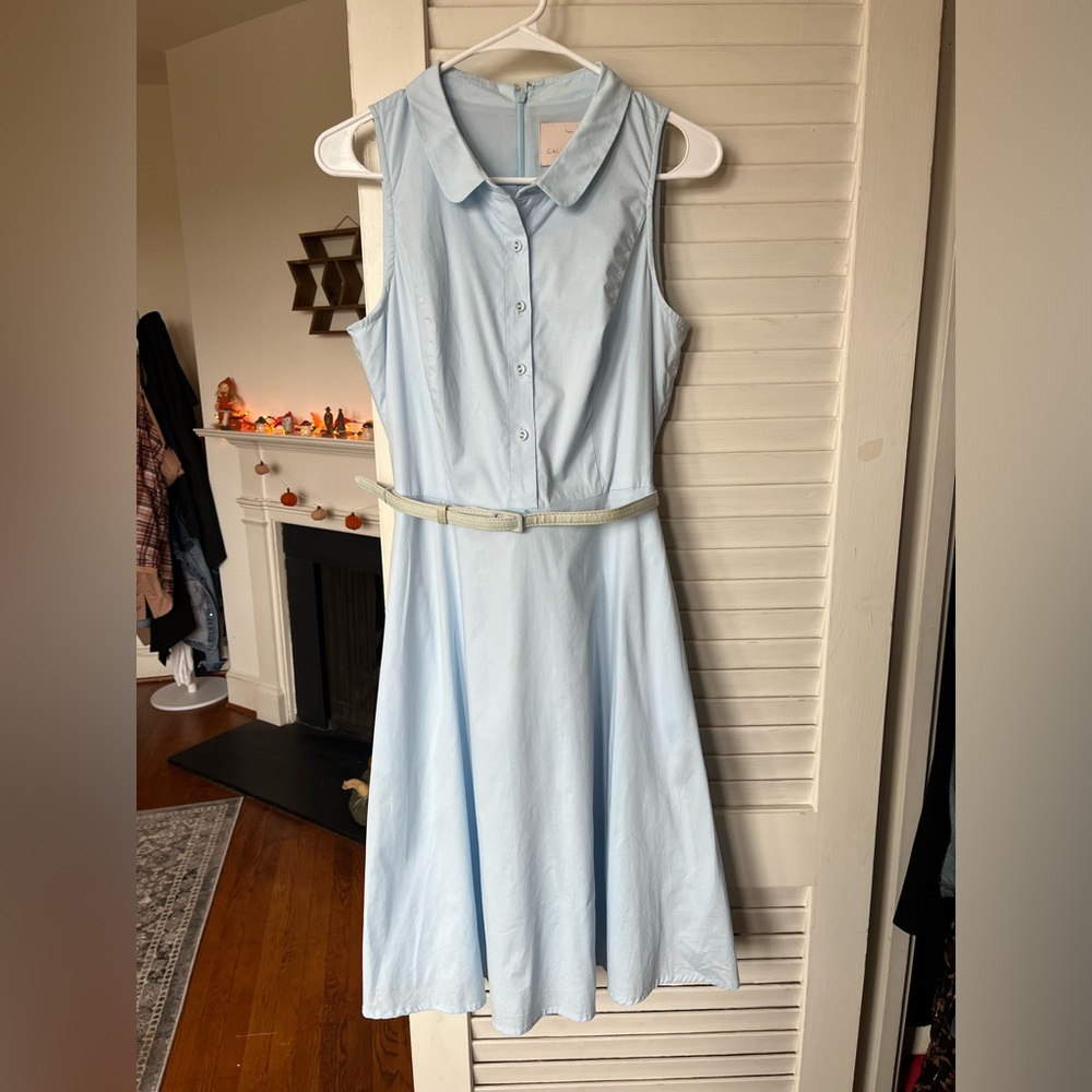 Gal Meets Glam Baby Blue Midi Dress